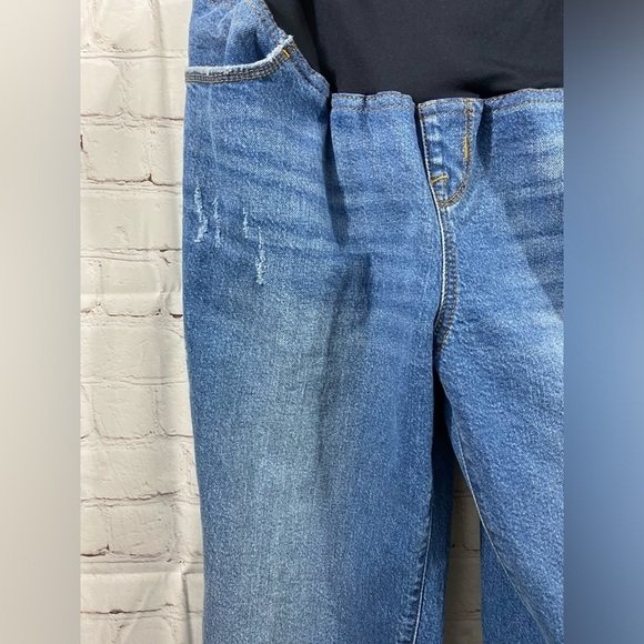 Isabell Maternity Jeans 90’s Straight Womens Size over-the-belly crossover panel - Picture 2 of 6